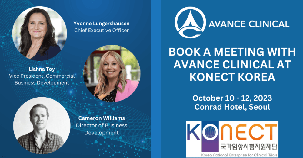 Join Avance Clinical In Seoul At KoNECT Korea 2023 Join Avance Clinical In Seoul At KoNECT Korea 2023