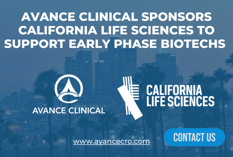 Biotech CRO Leader, Avance Clinical, Backs California Life Sciences Entrepreneurship Program With Gold Sponsorship Biotech CRO Leader, Avance Clinical, Backs California Life Sciences Entrepreneurship Program With Gold Sponsorship