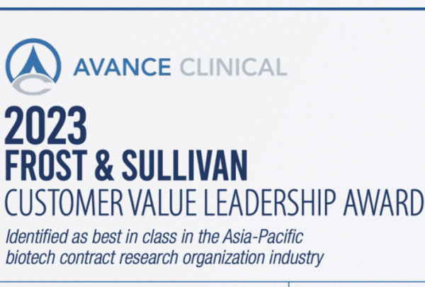 Avance Clinical Earns Frost & Sullivan’s 2023 Best Practices Customer Value Leadership Award for Delivering High-quality Clinical Trials Based on Globally Accepted Data Avance Clinical Earns Frost & Sullivan’s 2023 Best Practices Customer Value Leadership Award for Delivering High-quality Clinical Trials Based on Globally Accepted Data