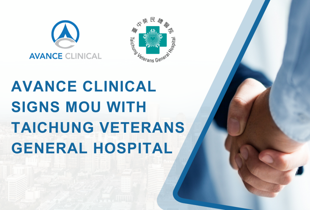 Avance Clinical Signs Memorandum of Understanding with Taichung Veterans General Hospital, Expanding Trial Site Network in Taiwan