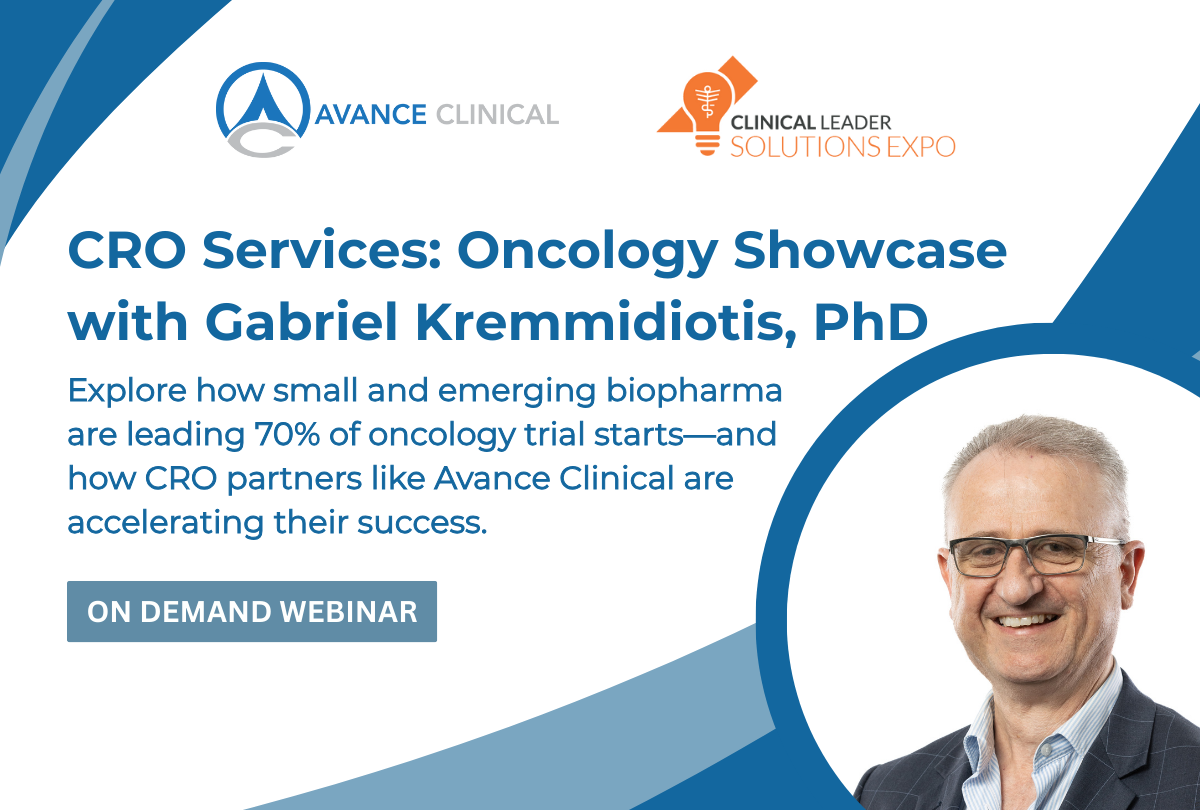 Avance Clinical Clinical Leader Solutions Expo May 2025: CRO Services – Oncology Avance Clinical Clinical Leader Solutions Expo May 2025: CRO Services – Oncology