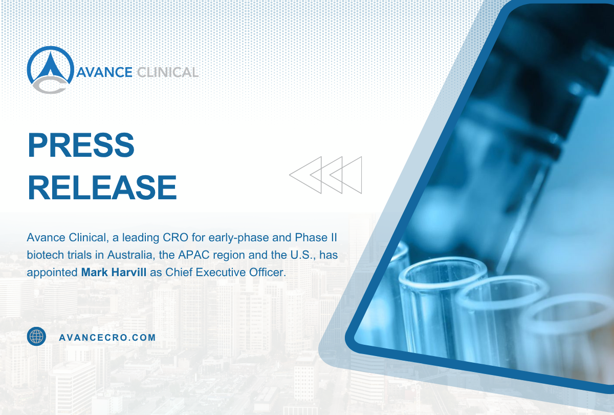 Avance Clinical Appoints Mark Harvill as Chief Executive Officer Avance Clinical Appoints Mark Harvill as Chief Executive Officer